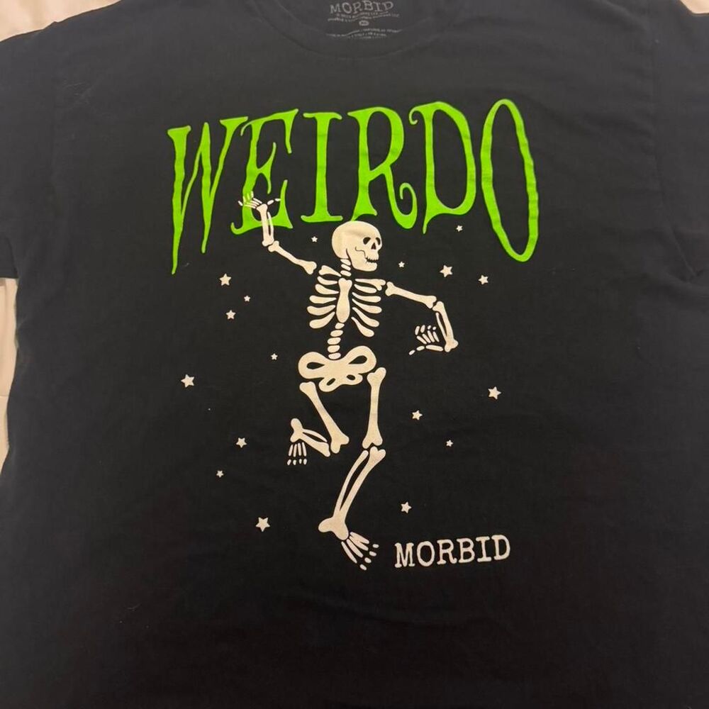 Weirdo Morbid Men's Black Graphic T-shirt XL